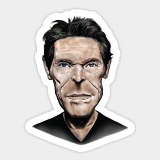 Caricature of Willem Defoe Sticker